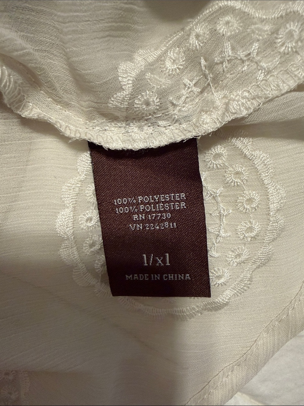 Knox Rose Cream Embroidered Sheer Kimono - Picture 4 of 4